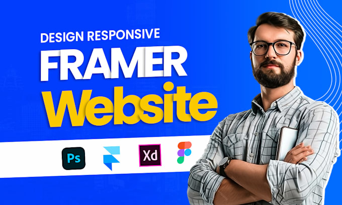 Gig Preview - Design or develop responsive framer website, figma to framer, saas landing page