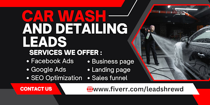 Gig Preview - Generate auto detailing leads car detailing leads car dealership car wash leads