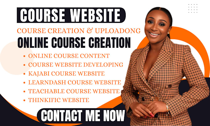 Gig Preview - Create online course content, course creation and upload to kajabi, teachable