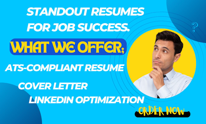 Gig Preview - Create a well compelled ats compliant resume, cover letter and linkedin profile