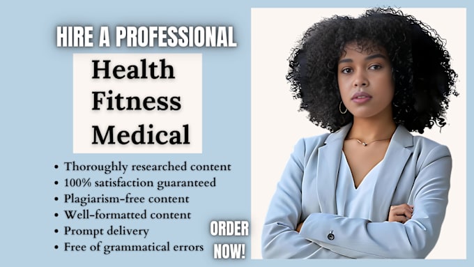 Gig Preview - Be your ebook writer, ghostwriter for health and fitness ebook, medical writing