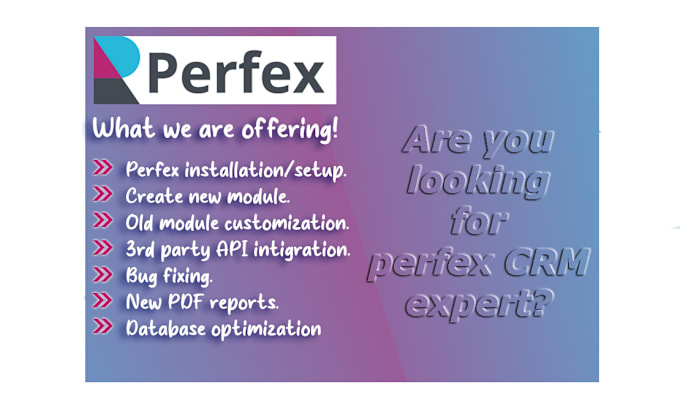 Gig Preview - Update or create module and will do bug fixing in perfex CRM