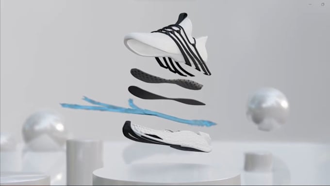 Gig Preview - Render photorealistic 3d shoe animation, 3d sneakers, 3d footwear animation