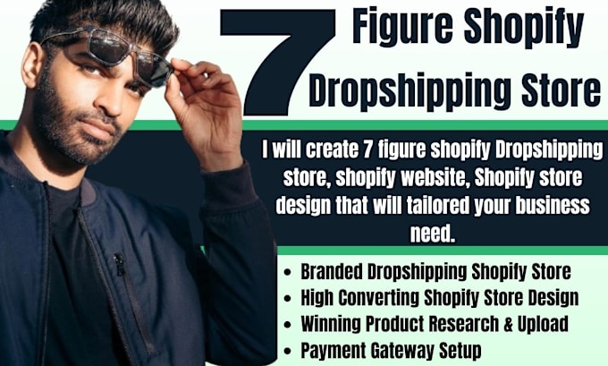 Gig Preview - Build a 7 figure automated shopify dropshipping ecommerce store