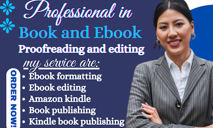 Gig Preview - Proofread edit format your ebook for amazon kindle