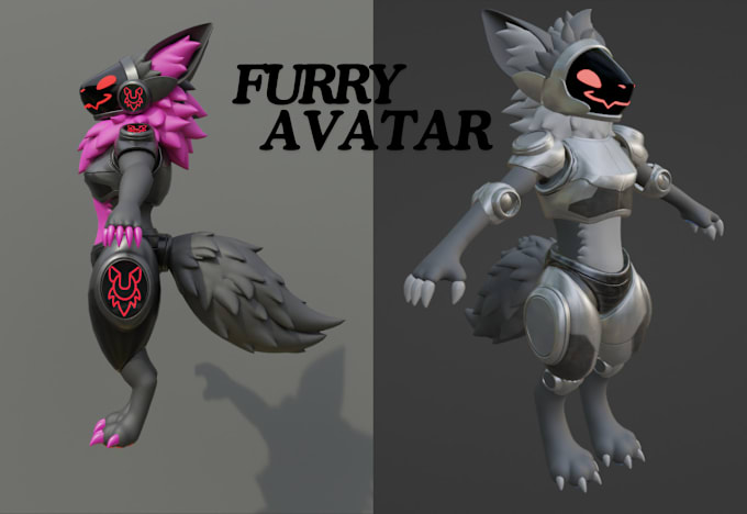 Gig Preview - Do custom vrchat avatar 3d vtuber model vrc furry avatar nsfw anime character