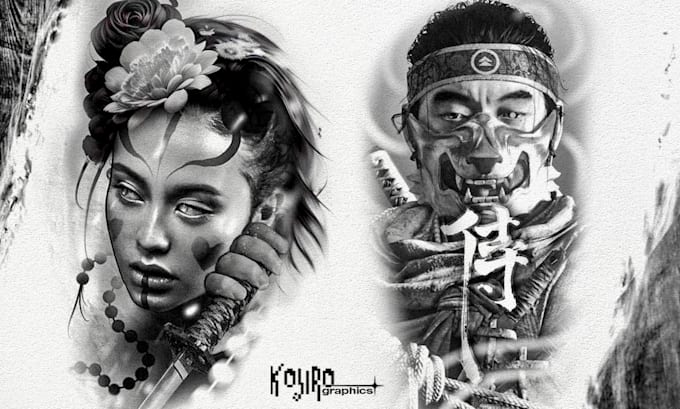 Gig Preview - Create a professional custom realistic tattoo design for you