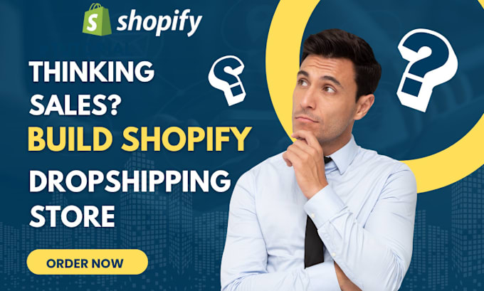 Gig Preview - Build shopify dropshipping store, shopify automated print on demand website