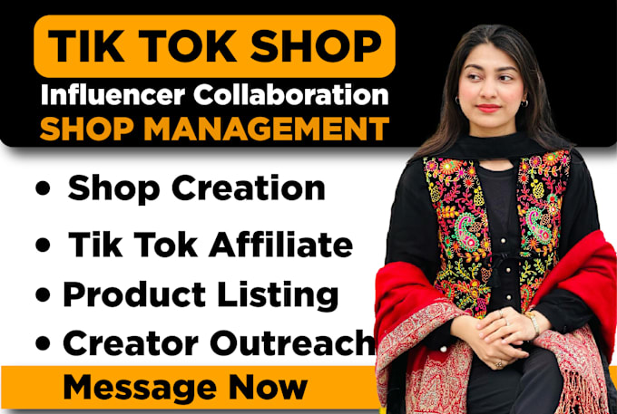 Gig Preview - Setup, manage tiktok shop and marketing ads management