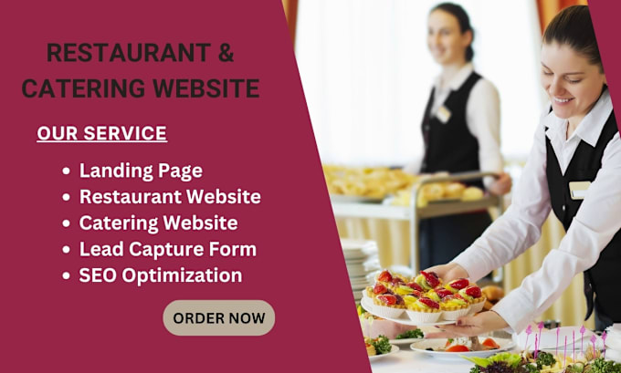 Gig Preview - Build restaurant website, catering website, cafe website online food ordering