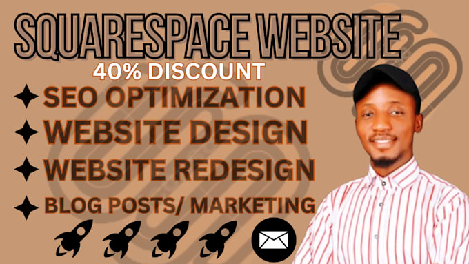 Bestseller - build complete squarespace website, design and redesign squarespace, and do SEO