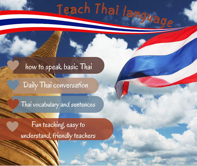 Gig Preview - Teach thai language for speaking and communication