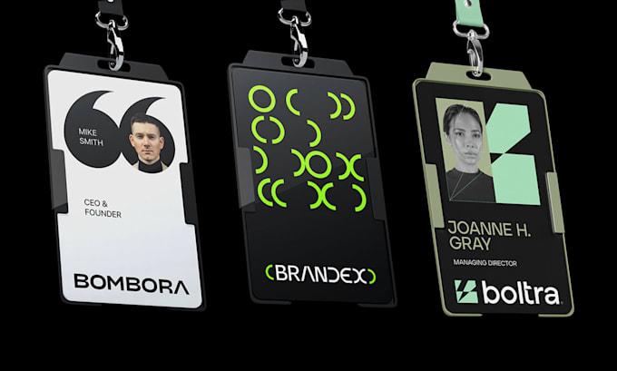 Gig Preview - Design custom modern id badges, name cards, lanyards