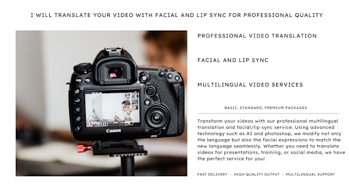 Bestseller - translate your video with facial and lip sync using ai