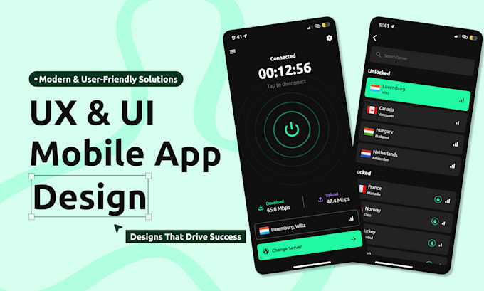 Gig Preview - Design a modern and user friendly mobile app ux ui in figma