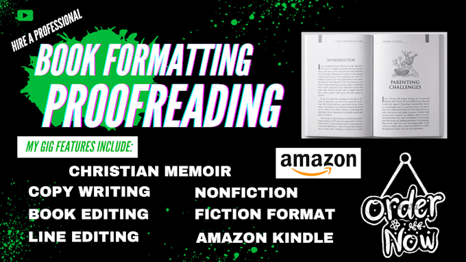 Gig Preview - Proofread, edit, and format fiction, nonfiction, and christian memoirs for KDP