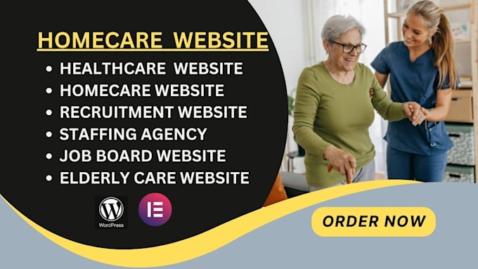 Gig Preview - Design healthcare medical homecare website staffing recruitment website redesign