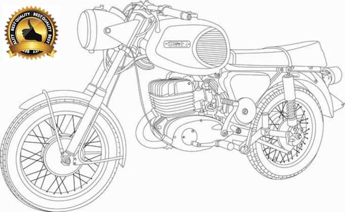 Gig Preview - Draw a detailed line art of your anything and convert image into coloring book