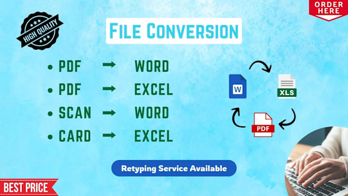 Gig Preview - Convert pdf file to word or docs and retype scanned document