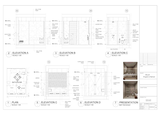 Gig Preview - Create a detailed technical 2d shop drawing of your kitchen or bathroom