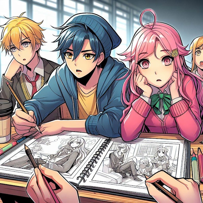 Bestseller - draw manga page and webtoon panels for you