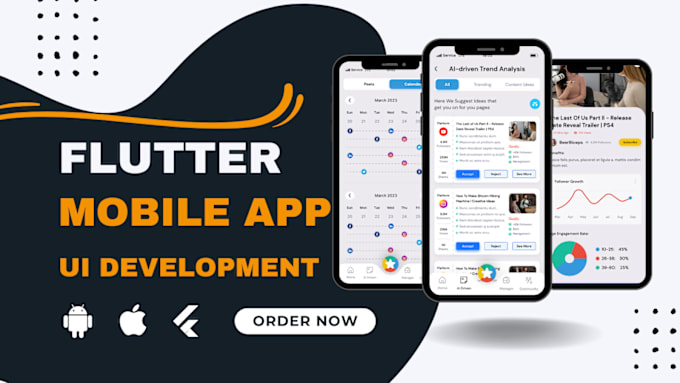 Gig Preview - Develop any flutter UI for your flutter app development