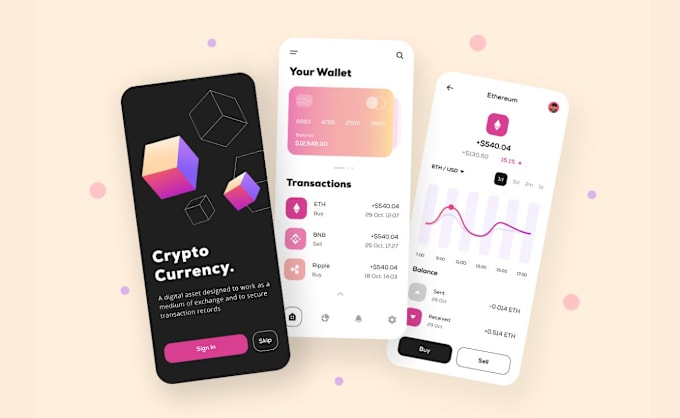 Gig Preview - Build crypto wallet app, solidity, cbdc, p2p crypto exchange app, blockchain app