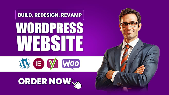 Gig Preview - Build, rebuild, redesign wordpress website or wordpress elementor website design