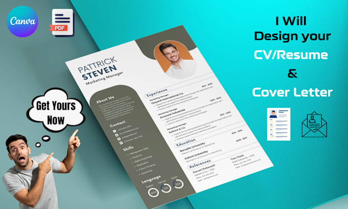 Gig Preview - Professionally craft cv resume, cover letters with canva