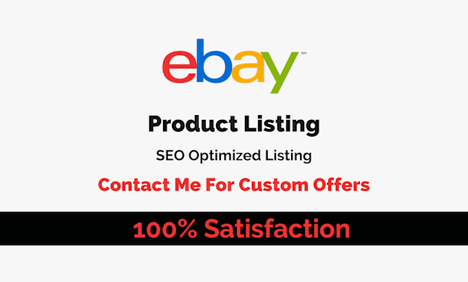 Gig Preview - Do ebay listing, ebay seo listing, ebay product listing, ebay lister