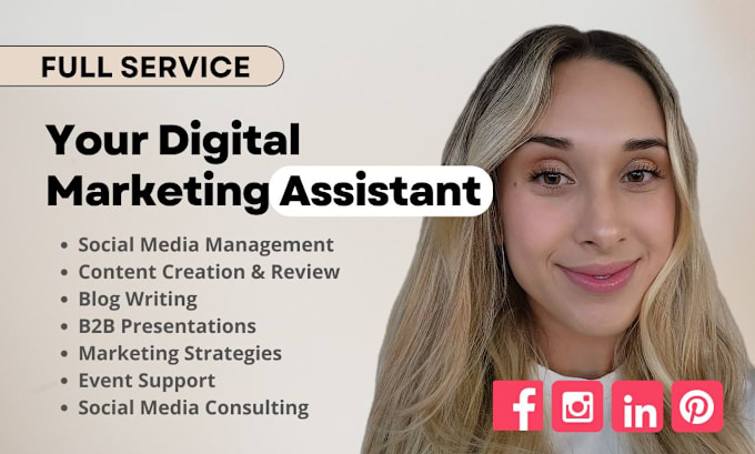 Gig Preview - Be your digital marketing assistant