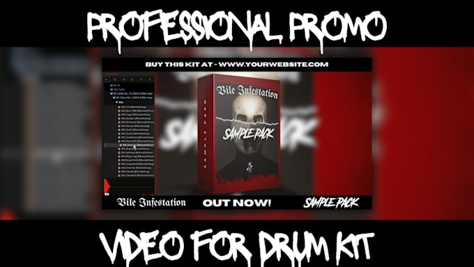 Gig Preview - Create fl studio video showcase promotion for drum kit, sample pack