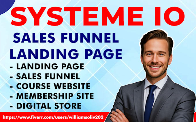 Gig Preview - Design and clone systeme io sales funnel, landing page, sales page