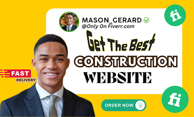 Gig Preview - Redesign construction website, roofing, plumbing, cleaning, hvac website design