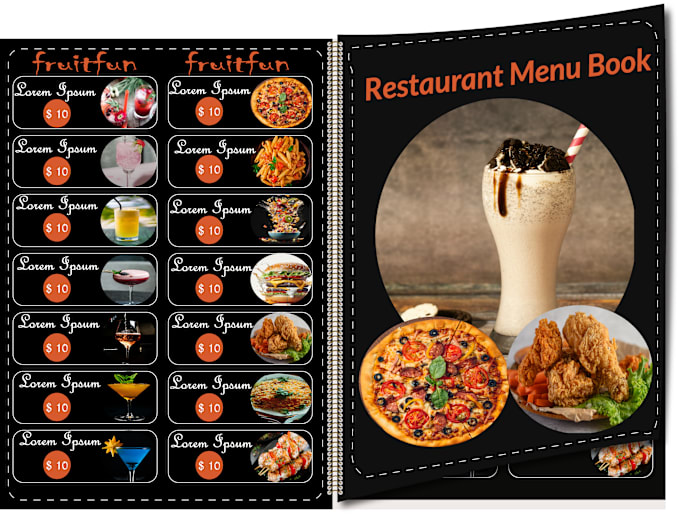 Gig Preview - Design attractive food menu, restaurant menu, and food flyer