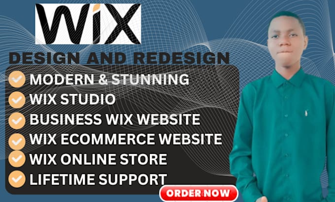 Gig Preview - Design and redesign your wix website and be your wix store manager