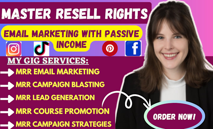 Gig Preview - Do passive income with email marketing for master resell rights courses