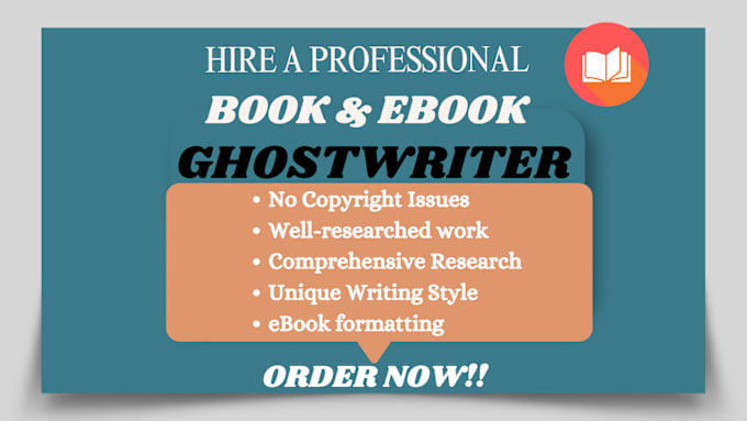 Gig Preview - Write your nonfiction ebook writing, ebook ghostwriting