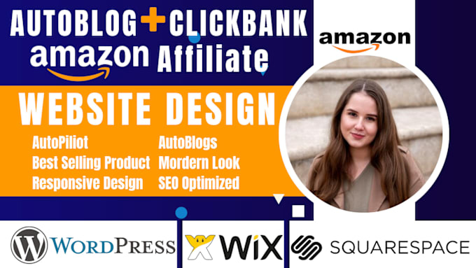 Gig Preview - Build autopilot amazon clickbank affiliate website affiliate promotion website