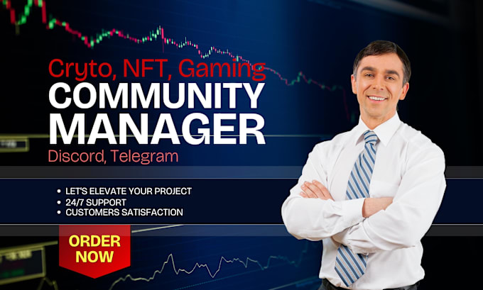 Bestseller - do discord telegram moderator, admin and over 20 chatters in crypto nft group