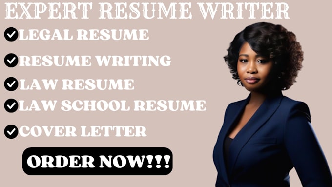 Gig Preview - Write professional law resume, legal attorney barrister resume and cover letter