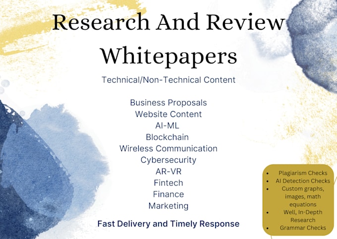 Bestseller - write research, review technical papers ai ml, cloud, blockchain, ieee reviewer