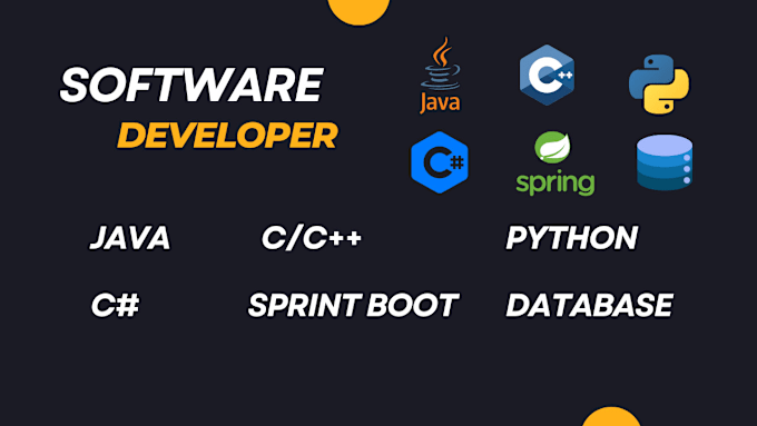 Gig Preview - Be your java, python, c, cpp, c sharp and database developer