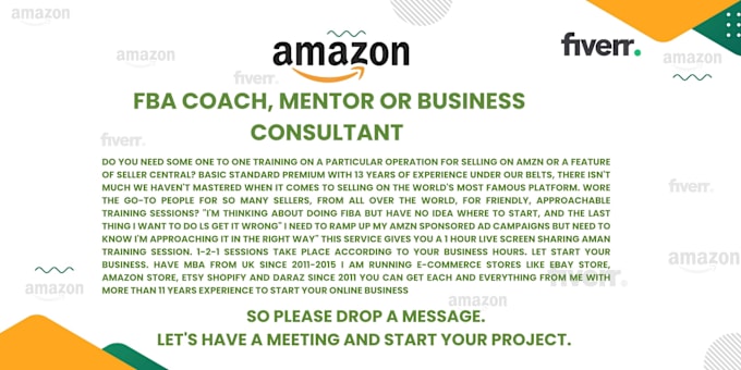 Gig Preview - Amazon fba consultant amazon fba mentor  amazon fba coach amazon PPC expert