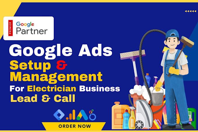 Gig Preview - Setup google PPC ads for electrician service, PPC search ads for local business