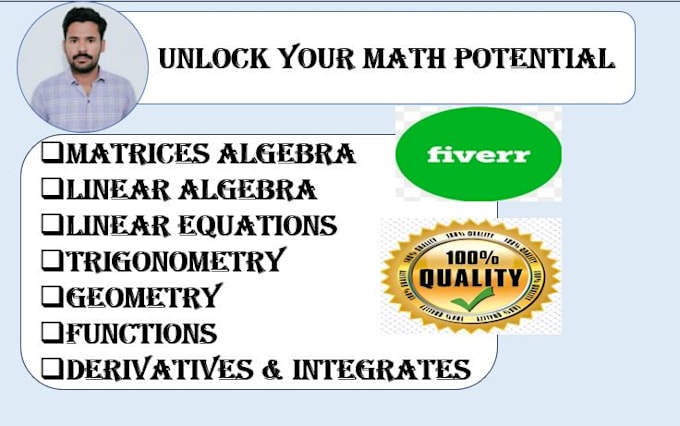 Gig Preview - Do linear algebra, conic sections, trigonometry and differential equations