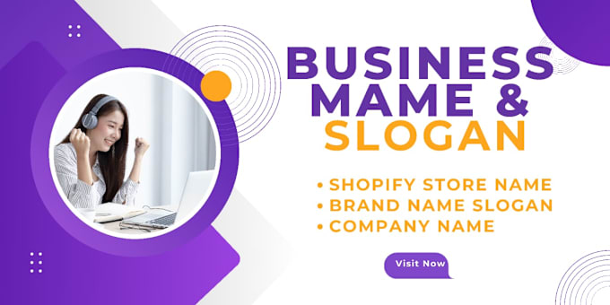 Gig Preview - Create 10 catchy business name and slogan with domain