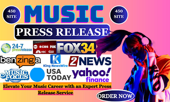 Gig Preview - Write music press release , pr distribution, submit press release, press release