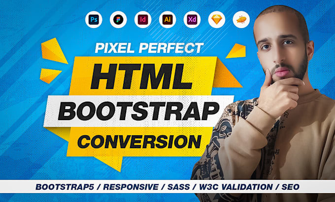 Bestseller - convert psd to html, figma to html, xd to html or bootstrap5