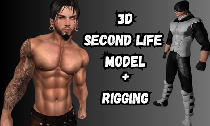 Gig Preview - Create 3d second life model, second life furry model, 3d object, cloth rigging